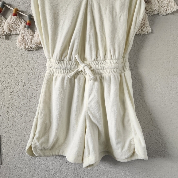 Summersalt The Towel Terry Yellow Tie Romper Coverup Beach Neutral Boho XS - Picture 5 of 12